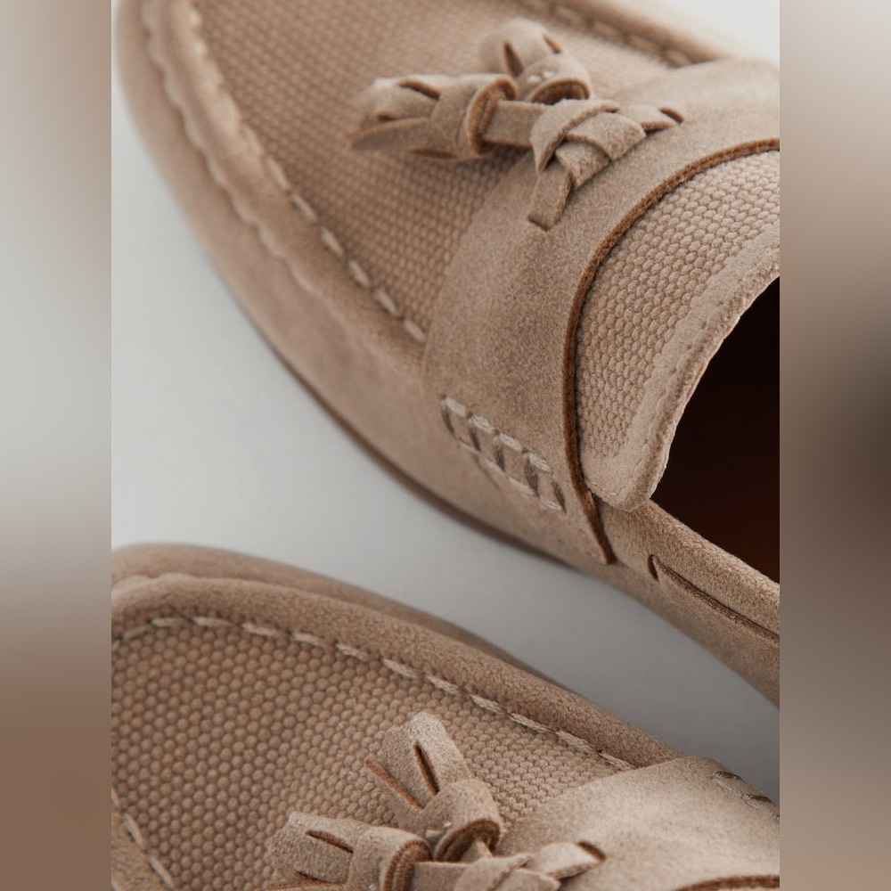 NEXT Ortholite Ultra kids Beige Tasseled Loafer Comfort Foam UK 10 US 11 - Picture 4 of 7